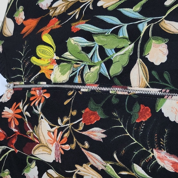 Beautiful zip up flower Sweater / Blazer top # 107 - Picture 5 of 9